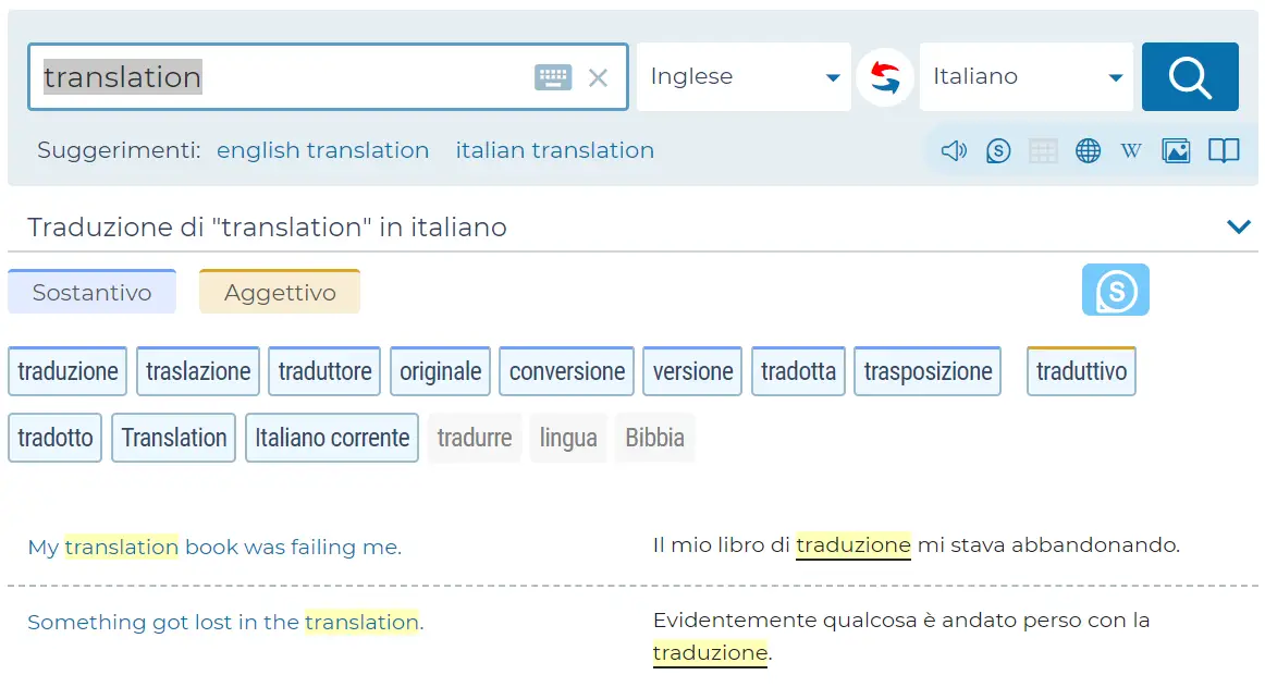 Reverso, miglior tool per traduzione in inglese